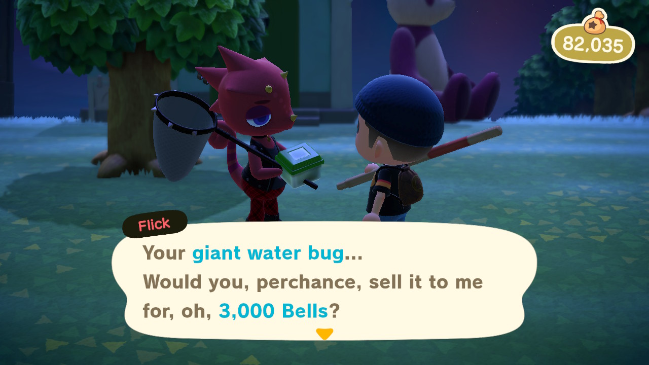 Flick Buying Water Bugs - Animal Crossing