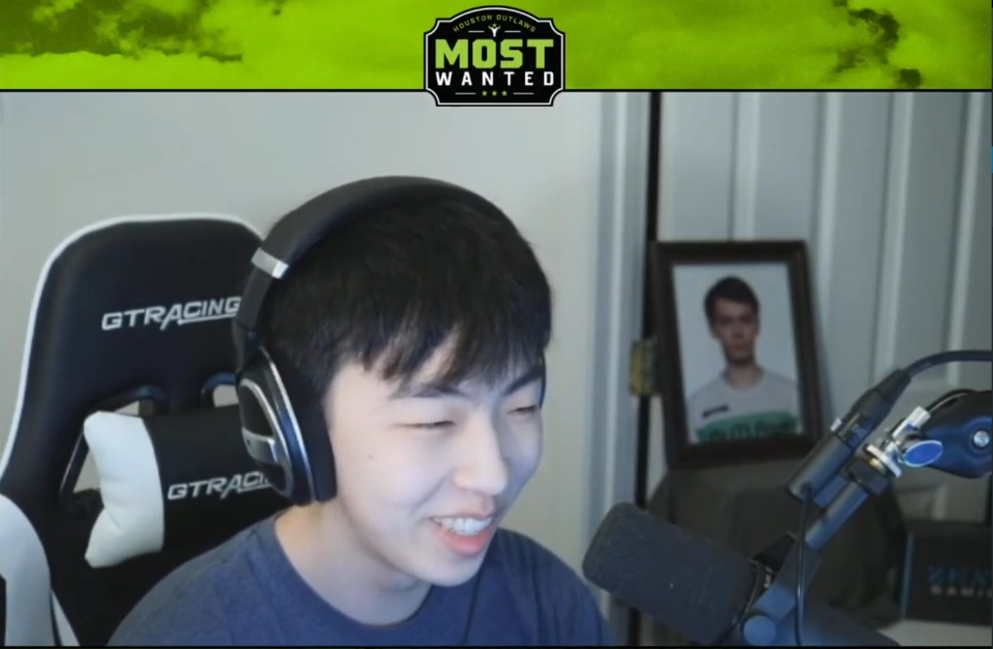Screenshot: BustADuck during his Most Wanted Finale interview (along with his Danteh picture).