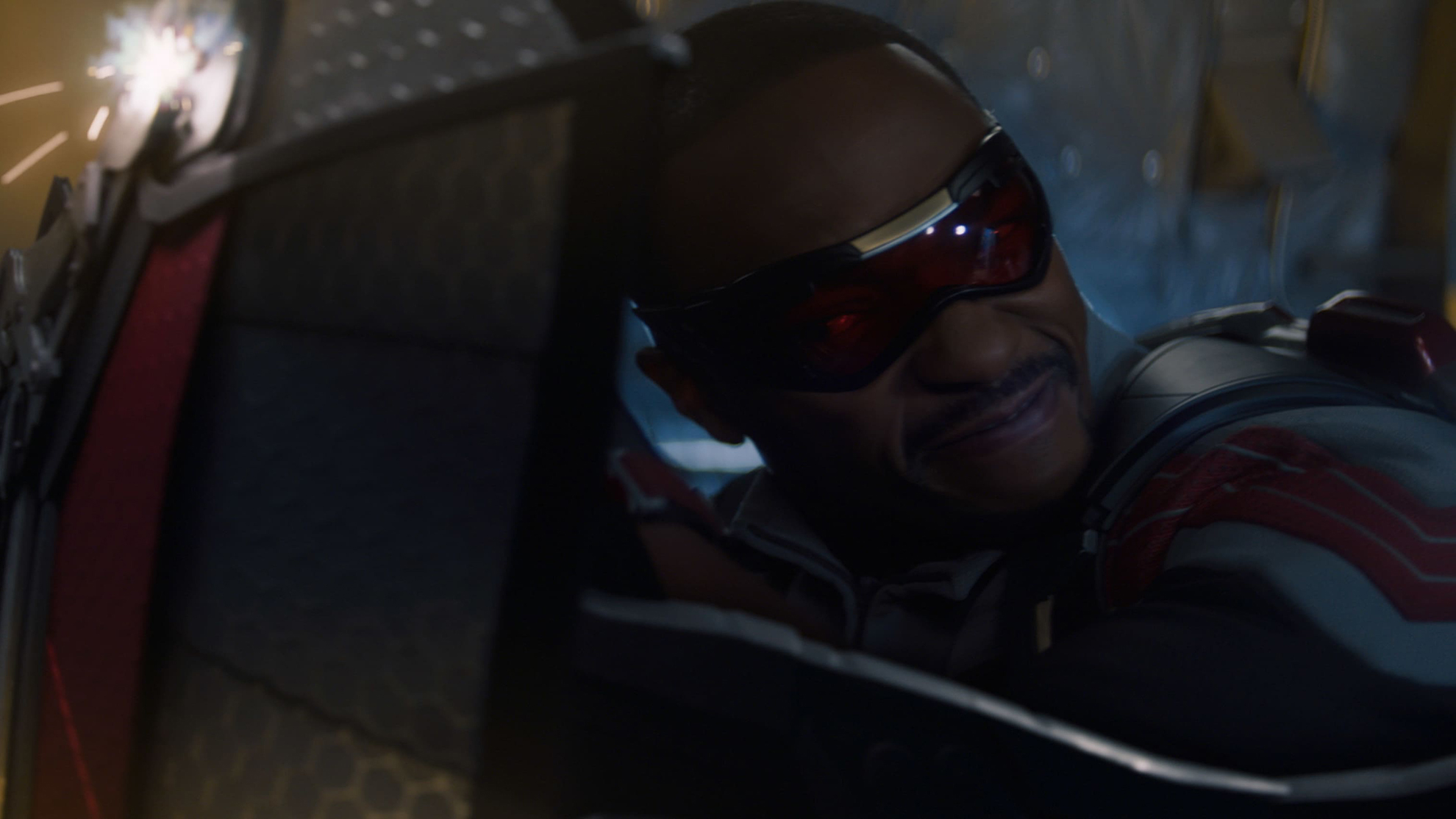 Sam Wilson, aka The Falcon (Anthony Mackie) In "The Falcon and The Winter Soldier"