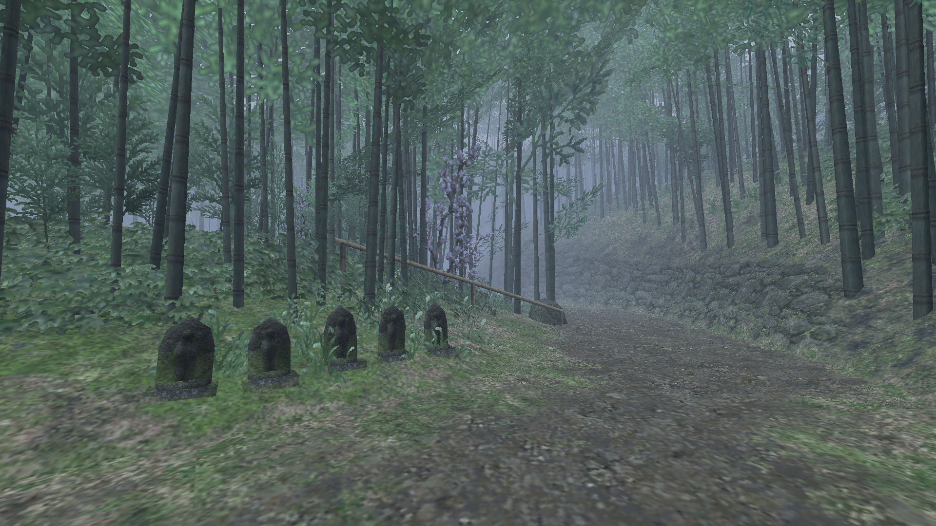 A lonely path in Reisenjima forest, a new area added in the Seekers of Adoulin expansion of Final Fantasy XI.